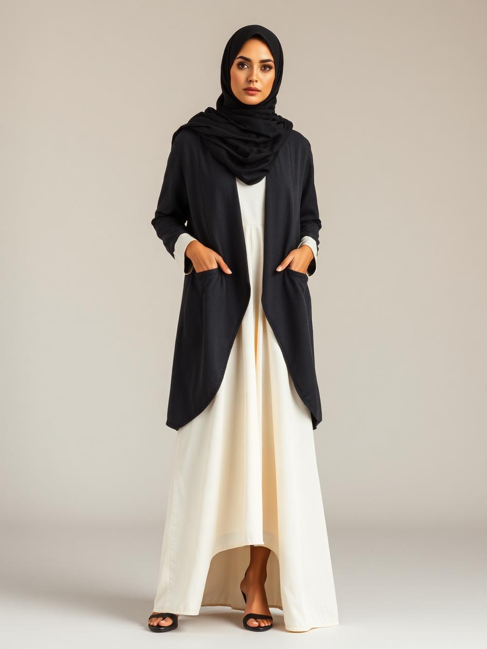 Layla Open Front Abaya — Open Front Abayas by Chann Taara